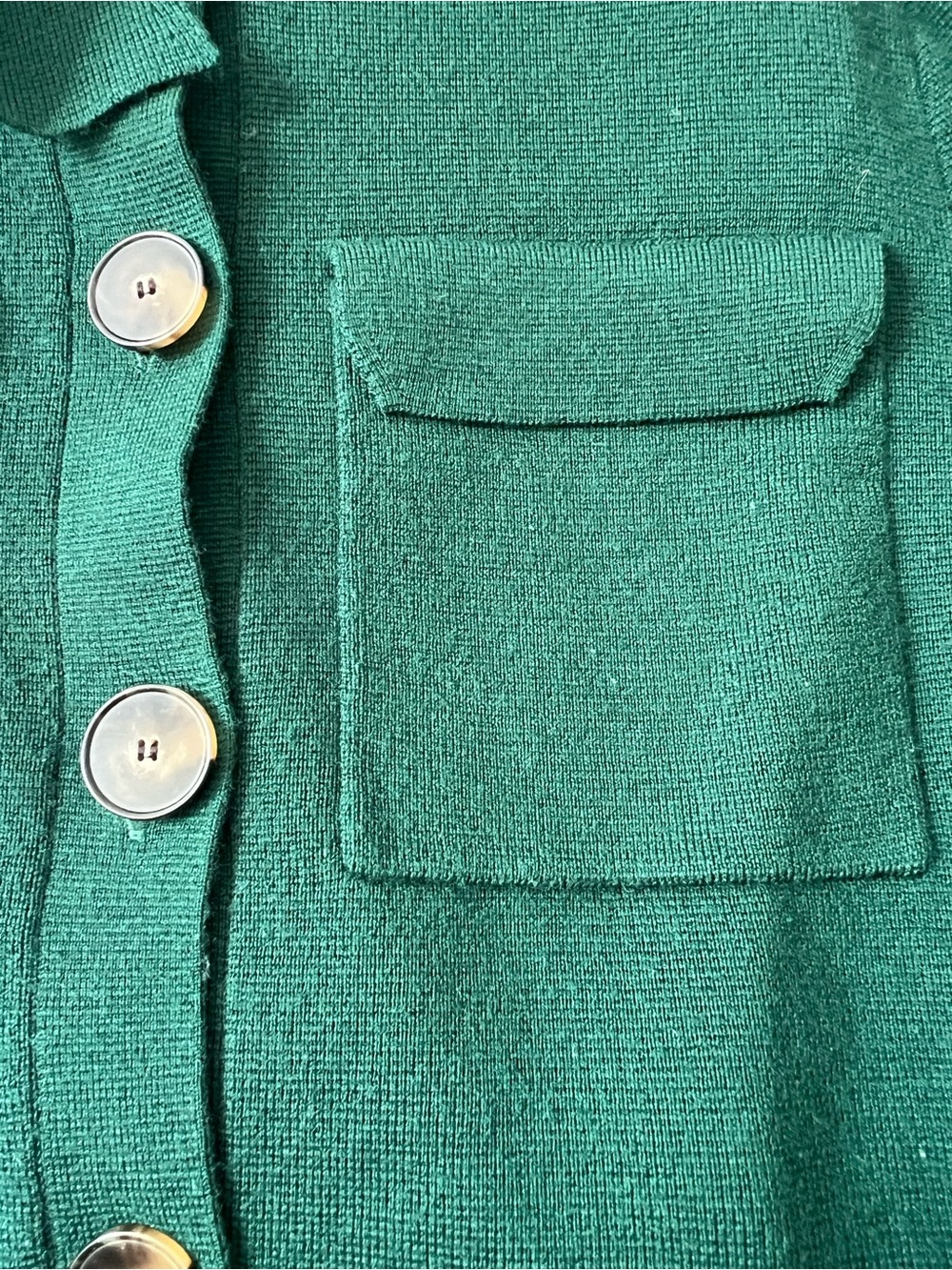 Sezane Betty Cardigan Green Knit - Picture 4 of 4